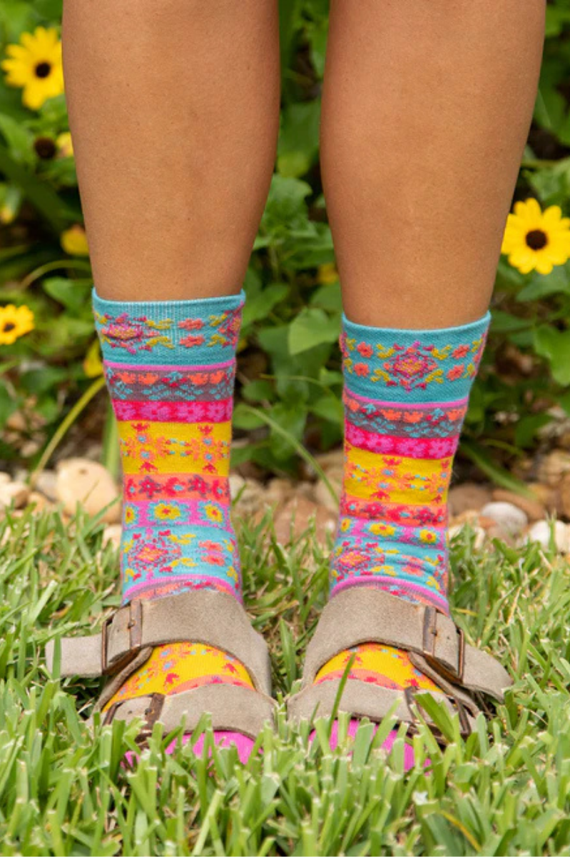 Cream Boxed Boho Socks, Set of 3 | Natural Life