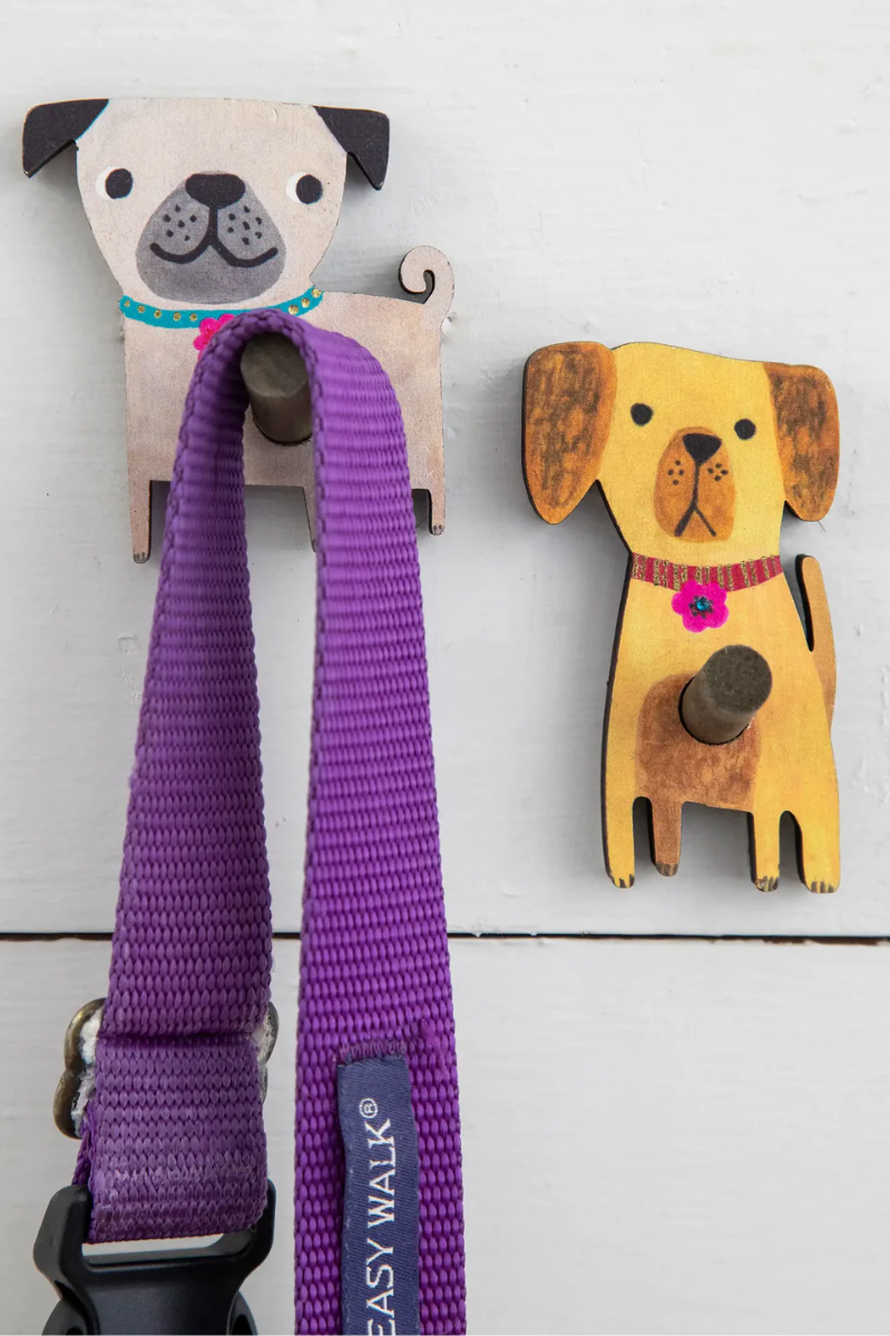 Animal Adhesive Wooden Wall Hook, Set of 2 | Natural Life