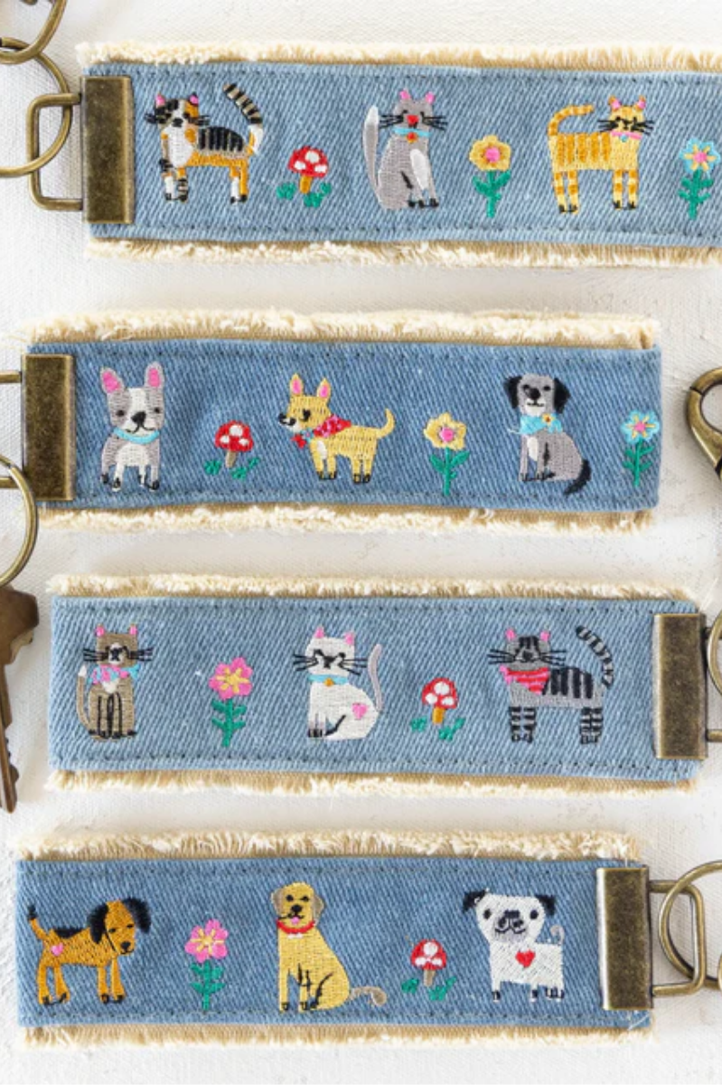Embroidered Key Chain | Natural Life