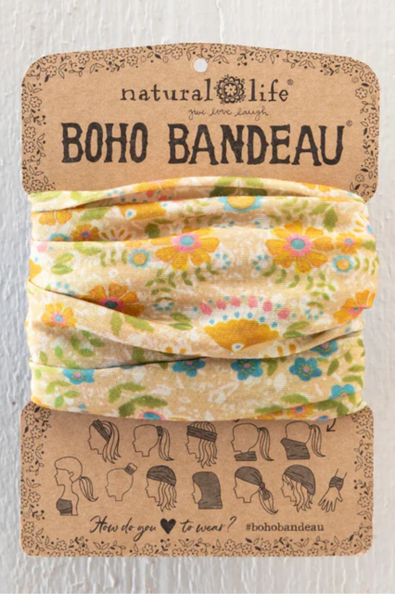 Full Boho Bandeau? Headband | Taupe Mandala