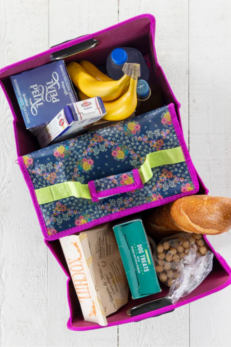 Car Trunk Organizer |  Navy Folk Flower