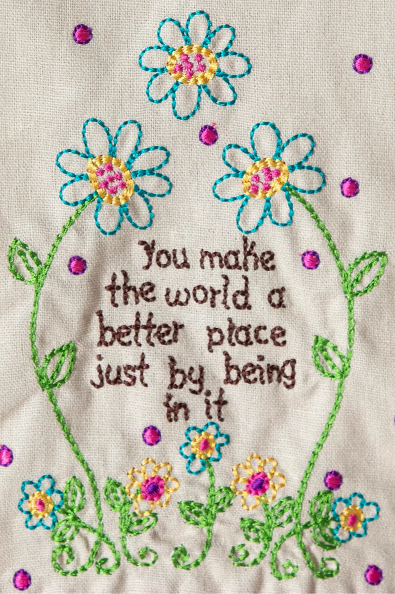 Linen Embroidered Hand Towel | Natural Life