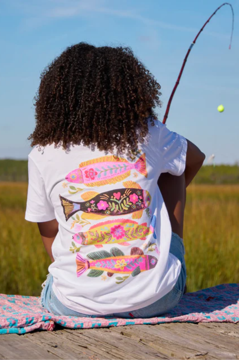 Comfy Cotton Fish Tee Shirt | Natural Life | Final Sale