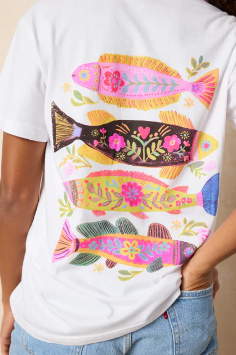Comfy Cotton Fish Tee Shirt | Natural Life | Final Sale