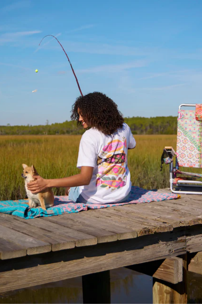 Comfy Cotton Fish Tee Shirt | Natural Life | Final Sale