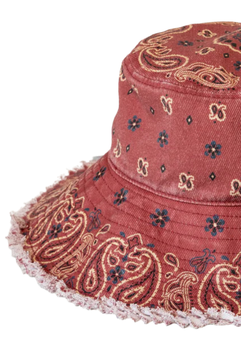 Sandy Days Red Bucket Hat | Natural Life