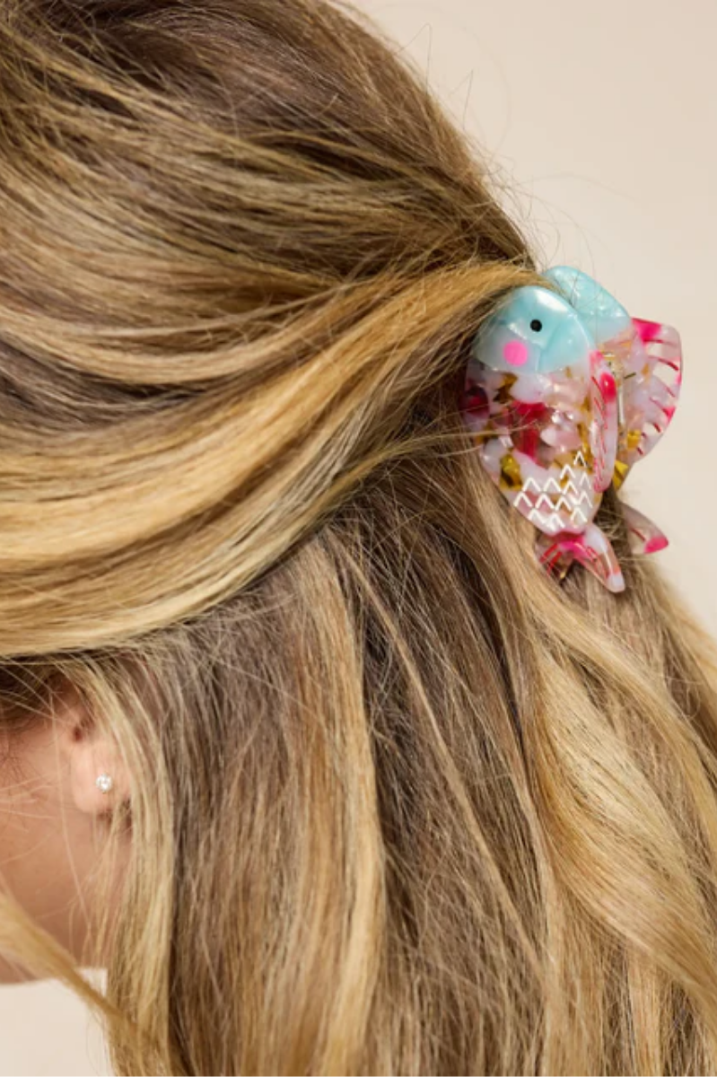 Pink Fish Icon Hair Claw | Natural Life