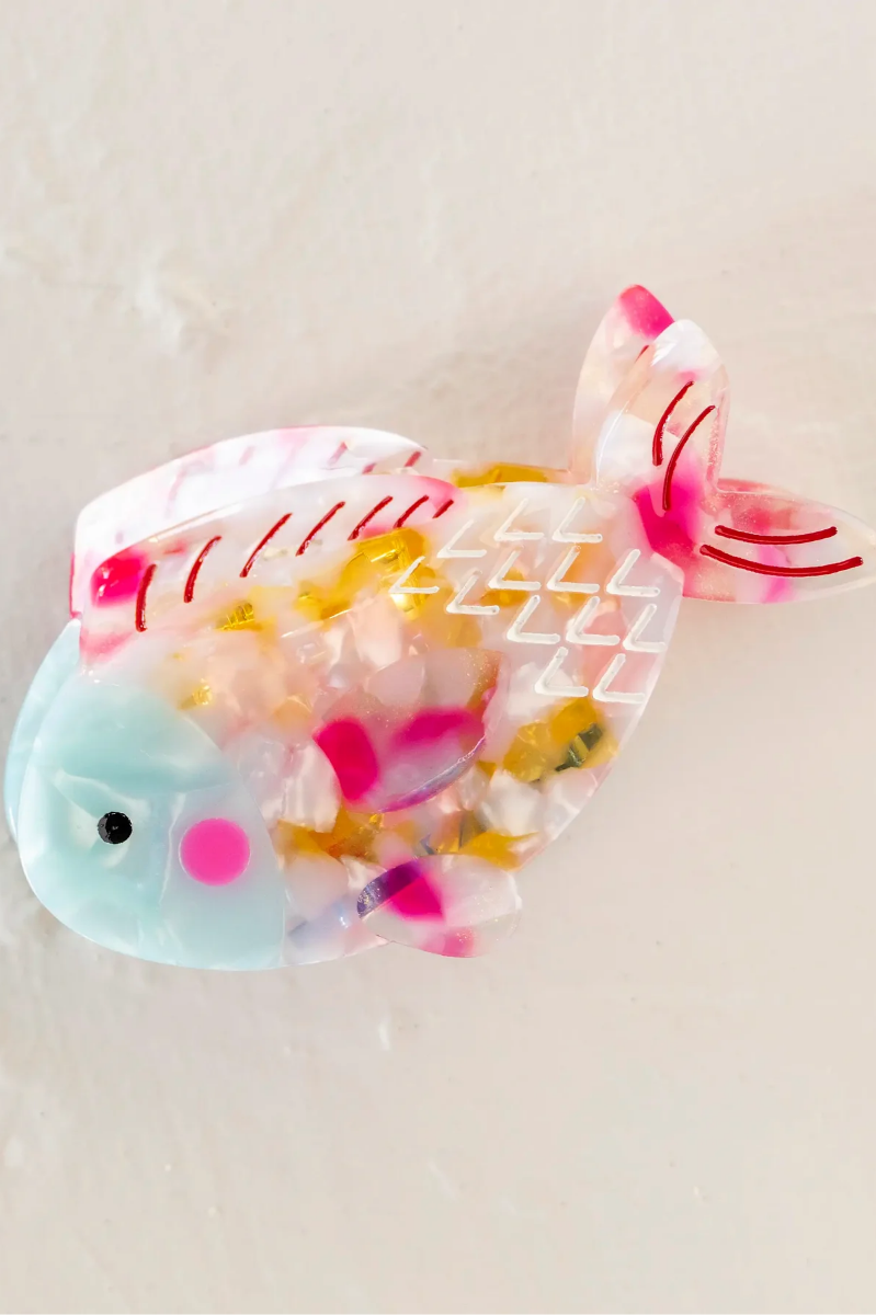 Pink Fish Icon Hair Claw | Natural Life