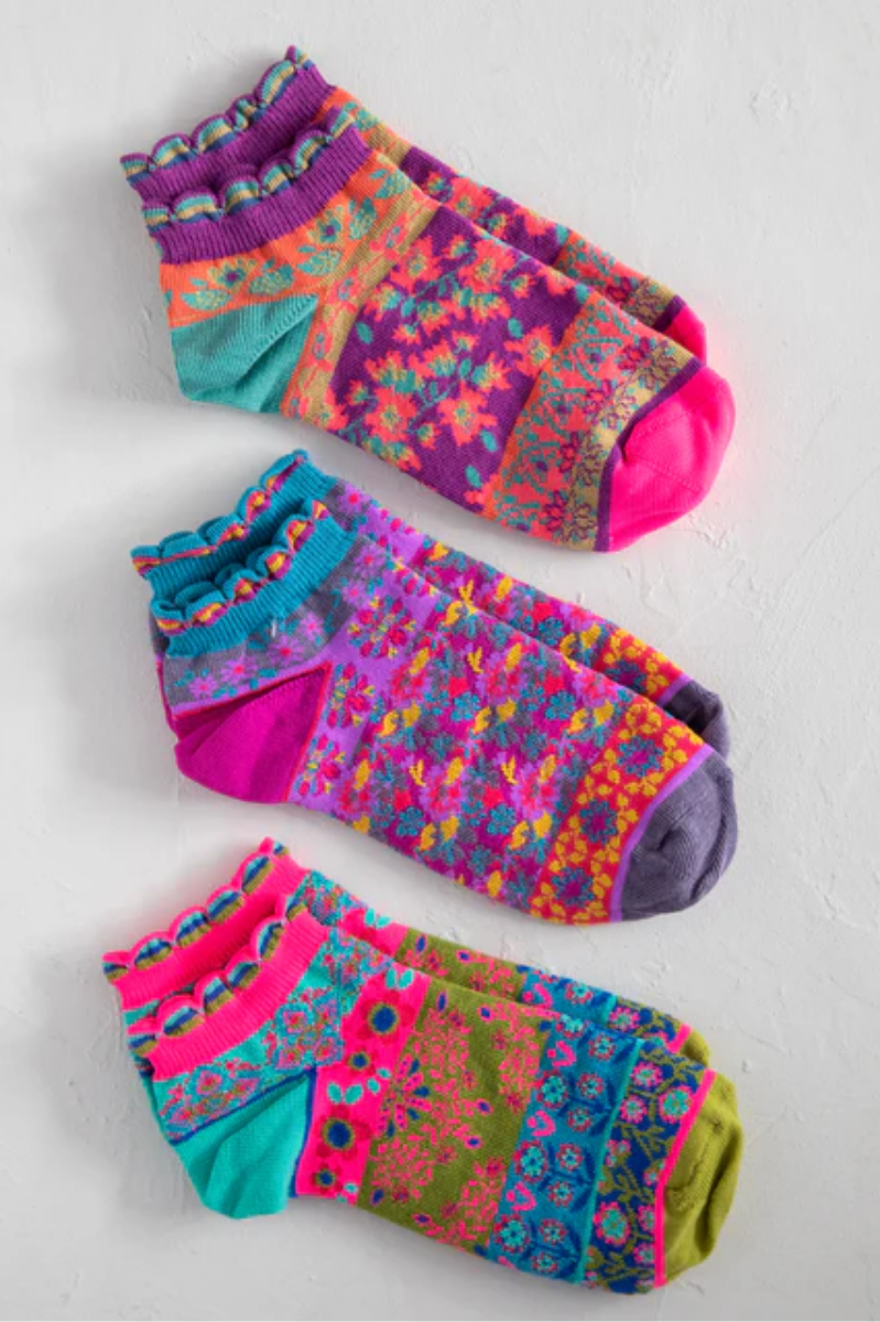 Boho Ankle Socks, Set of 3 | Natural Life