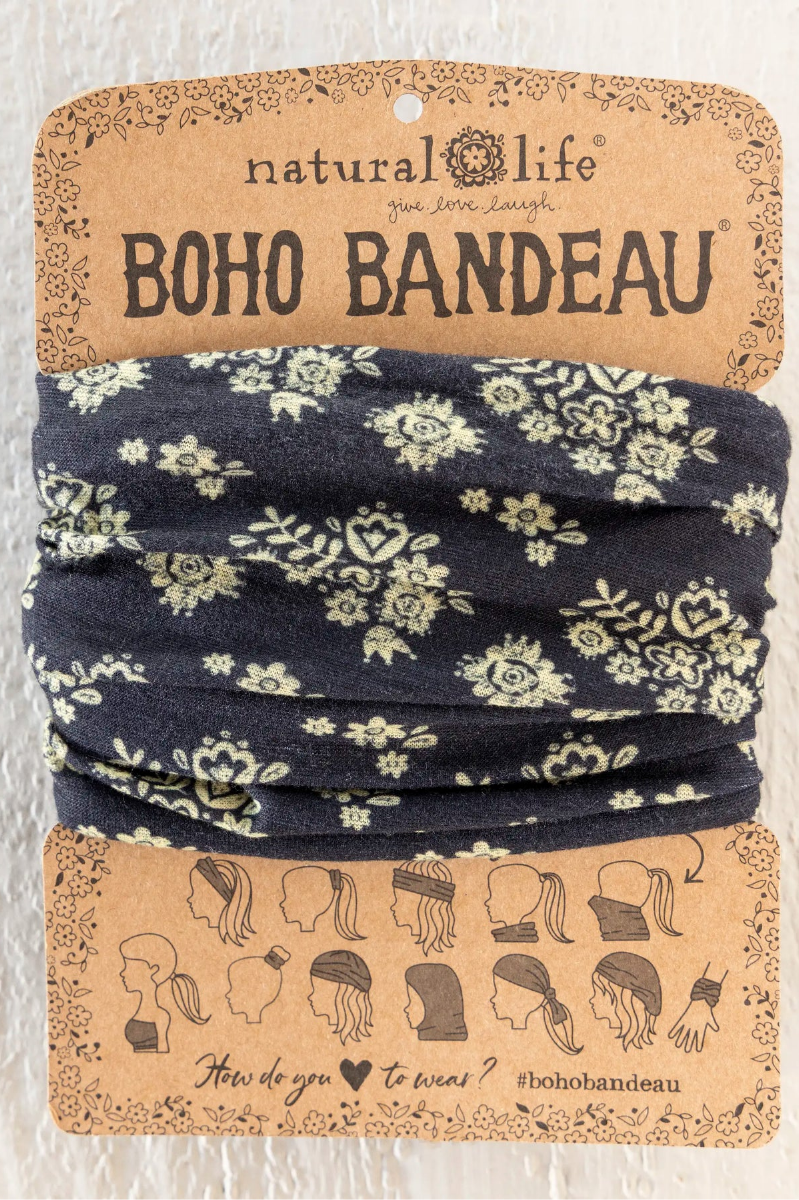 Full Boho Bandeau? Headband | Black Cluster Medallions