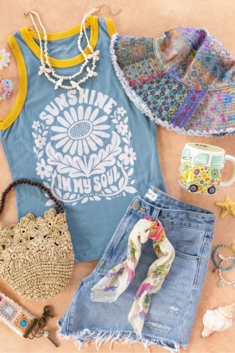 Sunshine In My Soul Ringer Tank | Natural Life