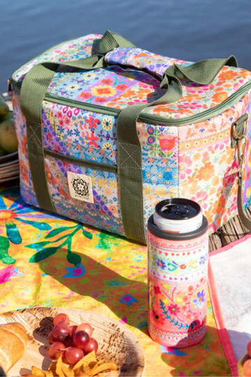 Folk Flower Cooler Tote | Natural Life