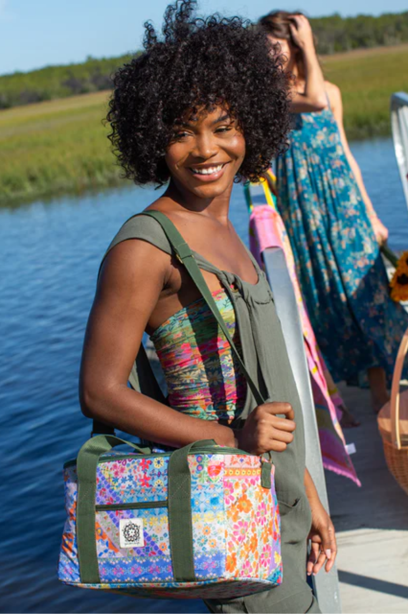 Folk Flower Cooler Tote | Natural Life