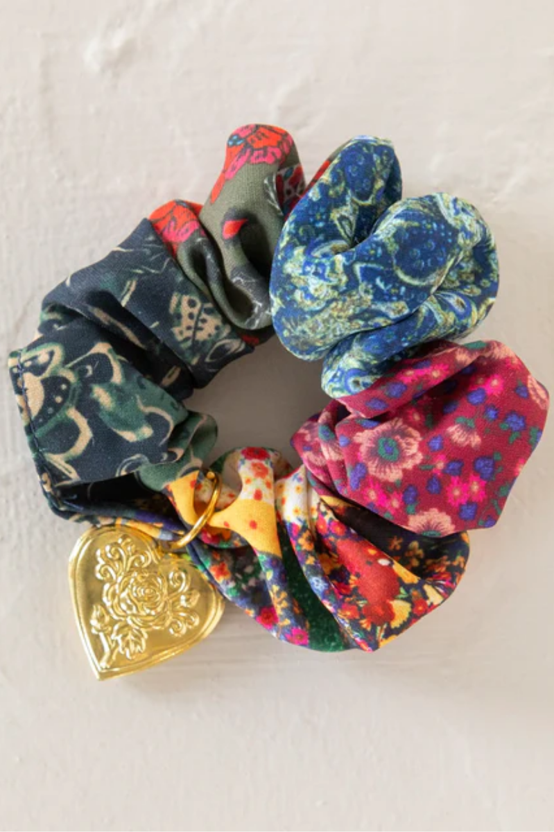 Bright Patchwork Locket Scrunchie | Natural Life