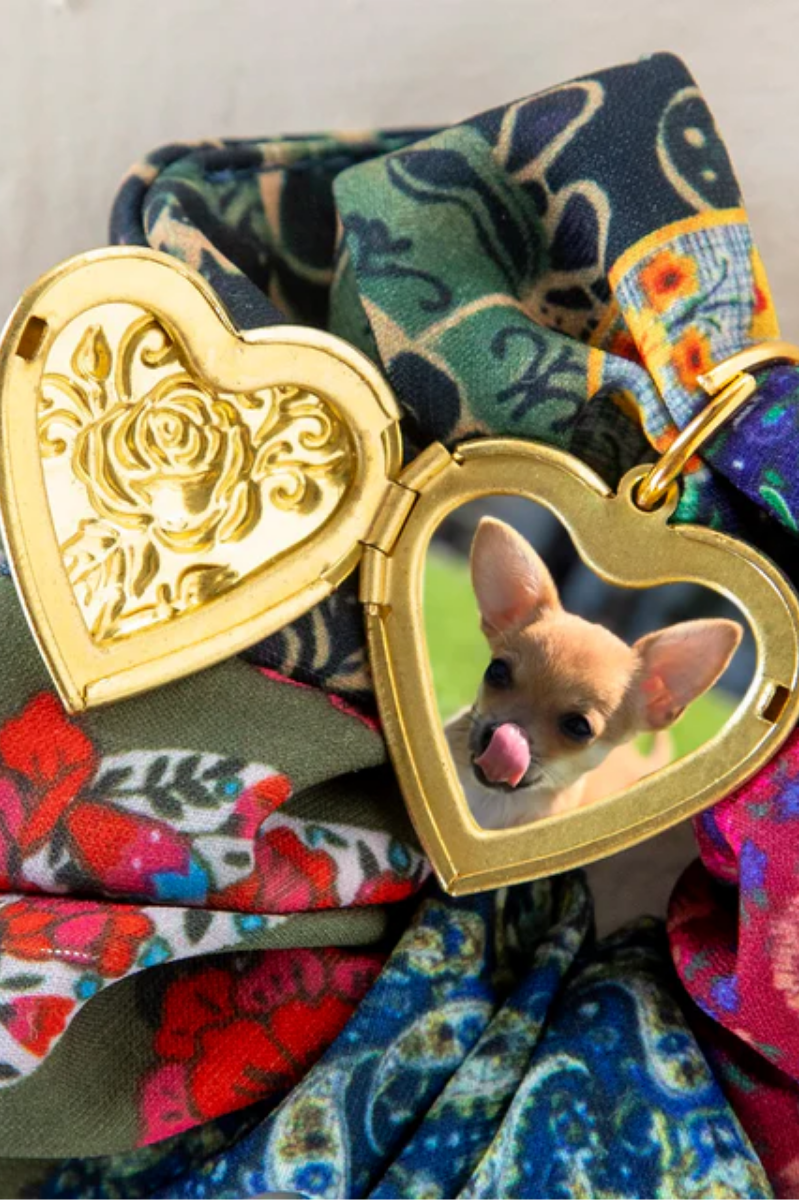 Bright Patchwork Locket Scrunchie | Natural Life
