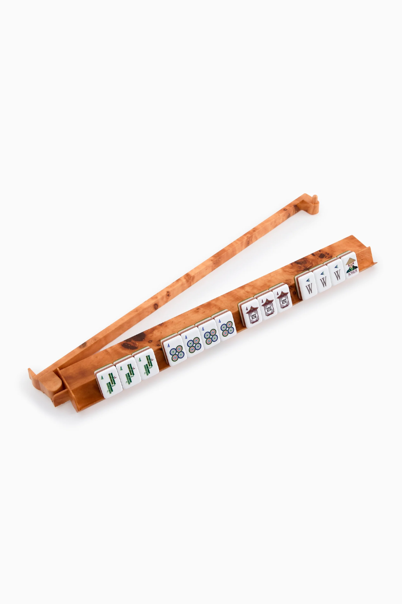 Burl Rack and Pusher Set | Oh My Mahjong