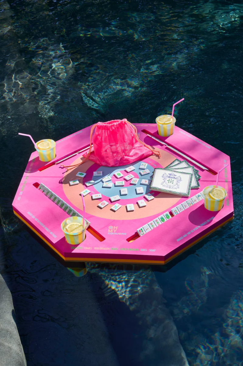 COMING SOON! Pink Aqua Jong Pool Mat | Oh My Mahjong