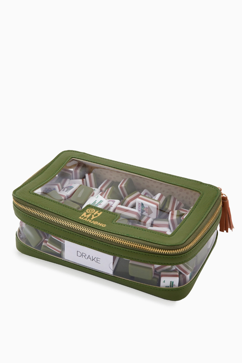Olive Tile Storage Bag | Oh My Mahjong