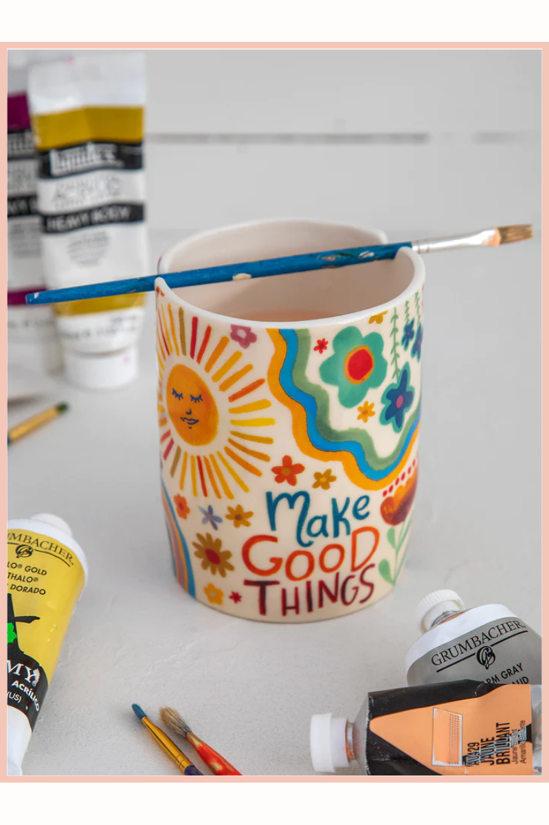 Make Good Things Ceramic Painter's Cup | Natural Life