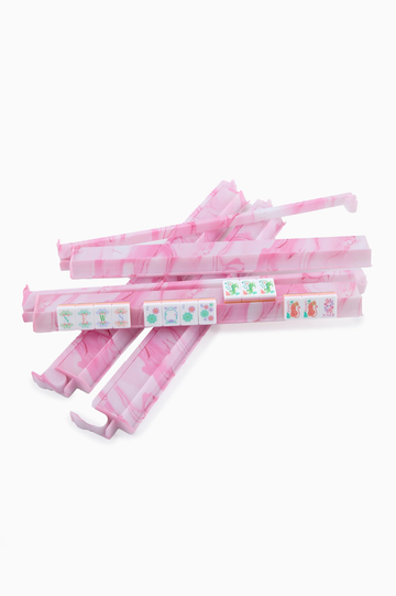 Pink Quartz Rack and Pusher Set | Oh My Mahjong