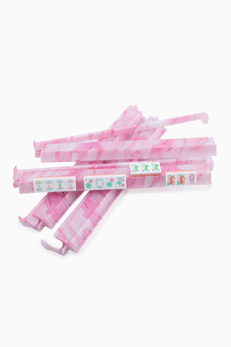 Pink Quartz Rack and Pusher Set | Oh My Mahjong