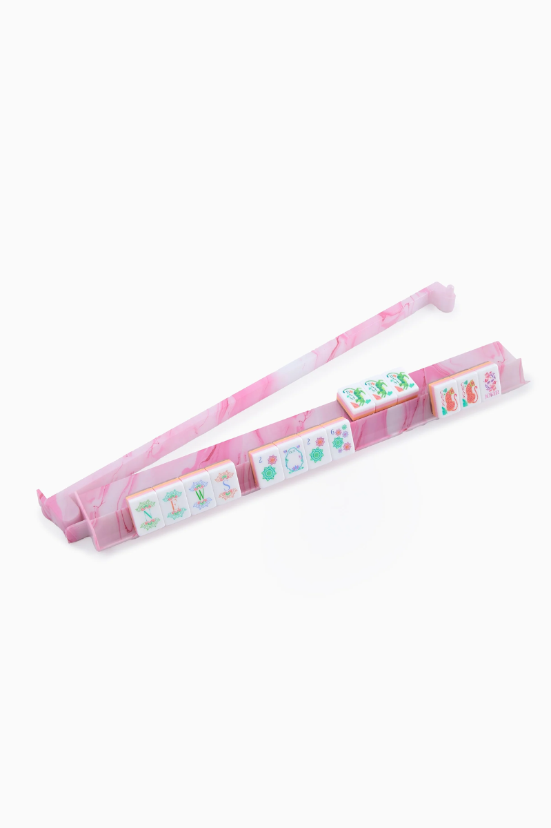 Pink Quartz Rack and Pusher Set | Oh My Mahjong