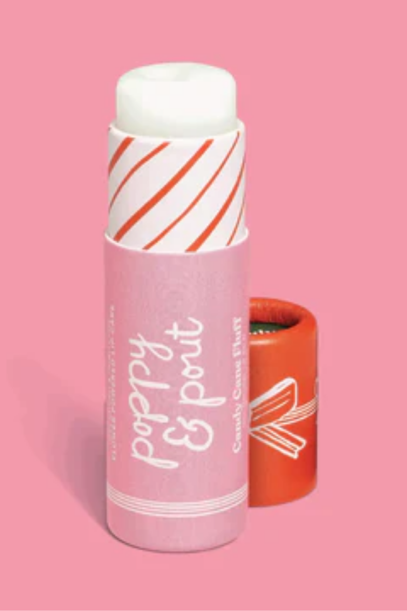 Poppy & Pout Candy Cane Fluff Lip Balm