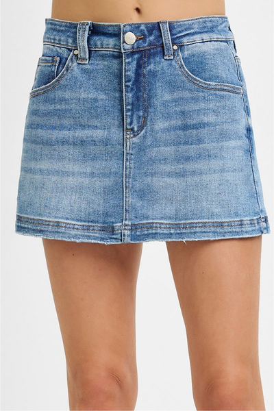 RISEN High Rise Denim Skort