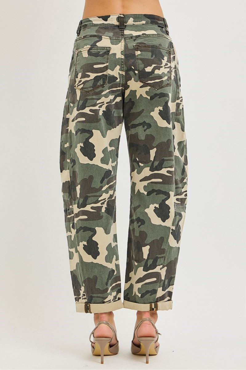 RISEN Army Barrel Double Roll Up Jeans
