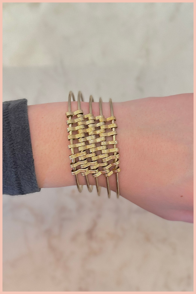 Connected Chained Bangle Bracelet