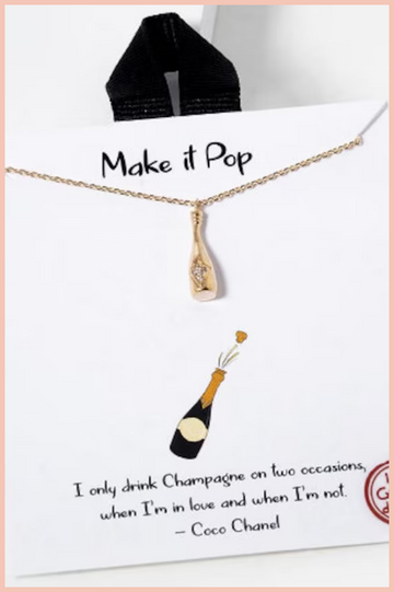 Make It Pop Champagne Necklace