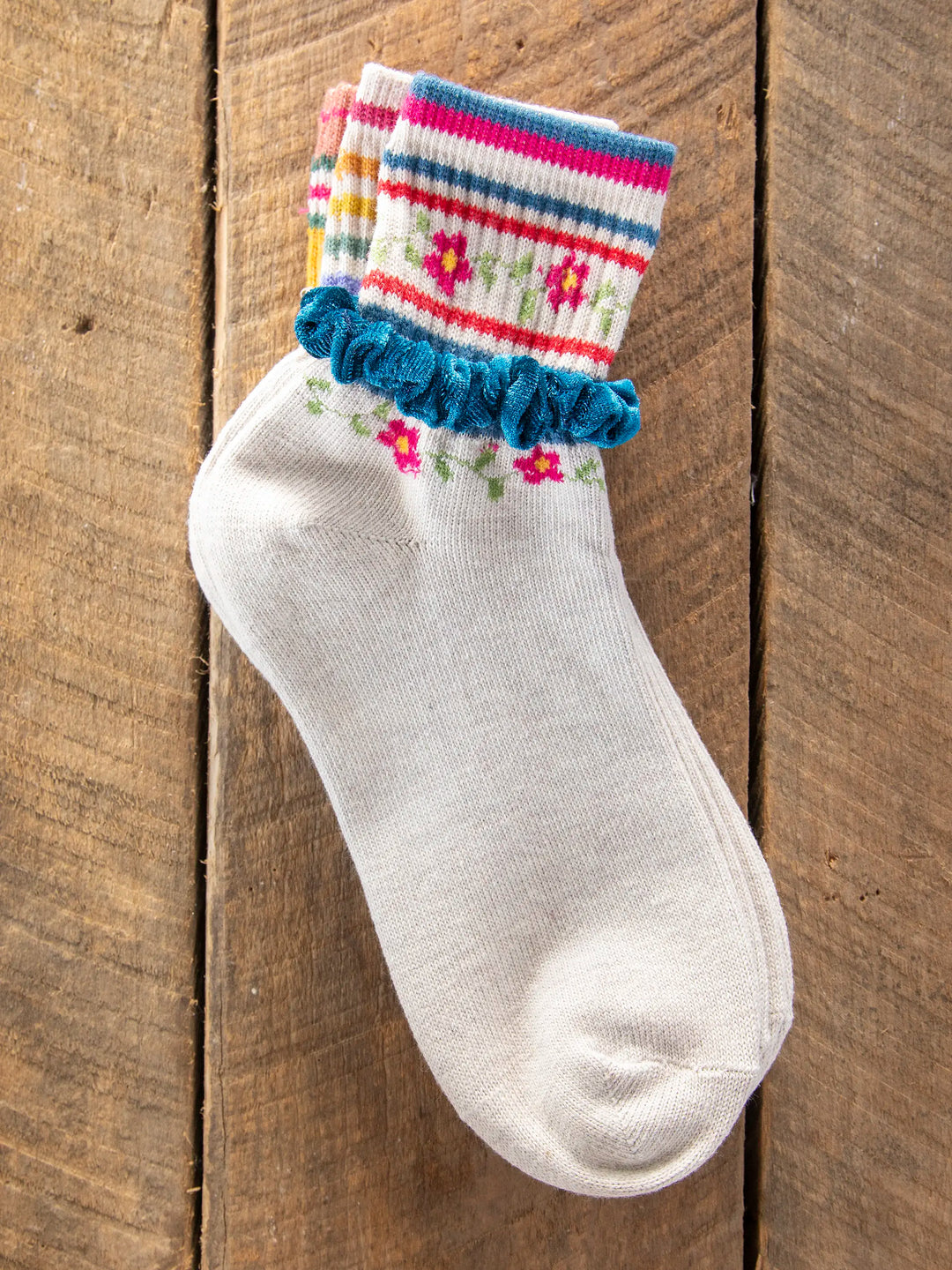 Striped Retro Crew Socks, Set of 3 | Natural Life