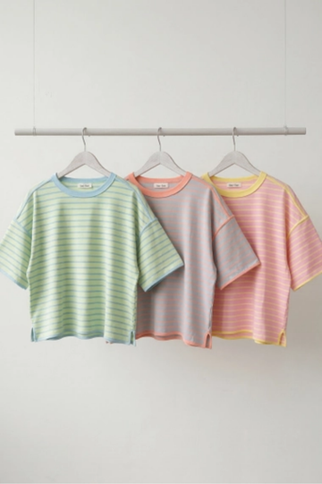 Striped Relaxed Fit Knit Tee