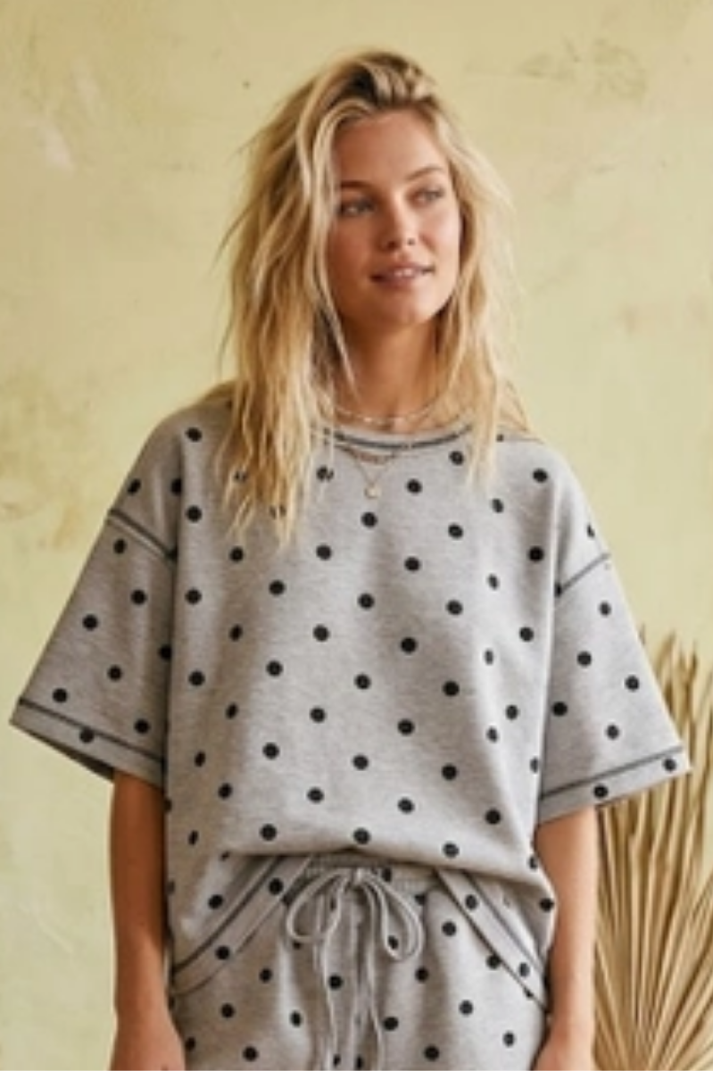 Original Design Polka Dot Luxe Knit Shorts