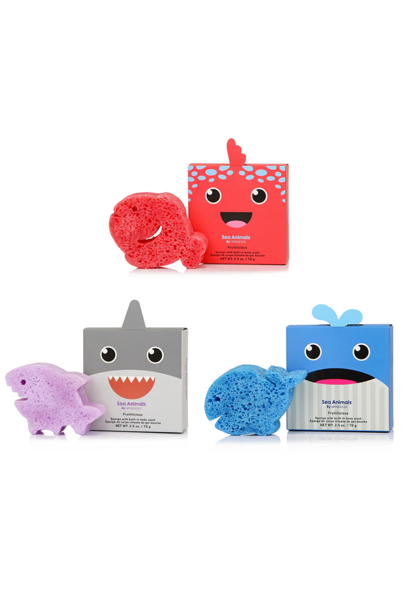 Sea Animals Bath Sponge + Built in Cleanser | Spongell¨¦