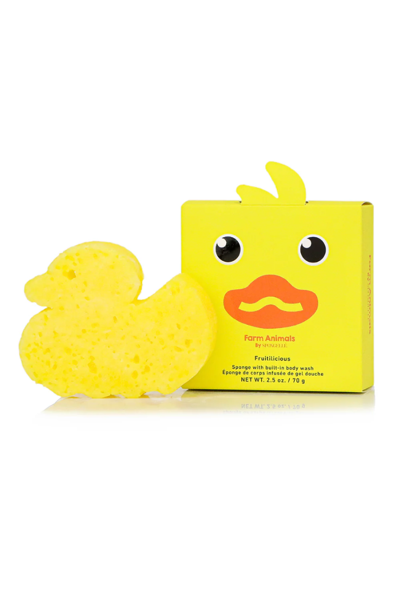 Farm Animals Bath Sponge + Built-In Cleanser | Spongell¨¦