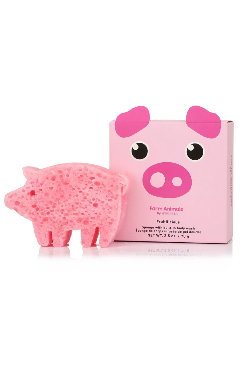 Farm Animals Bath Sponge + Built-In Cleanser | Spongell¨¦