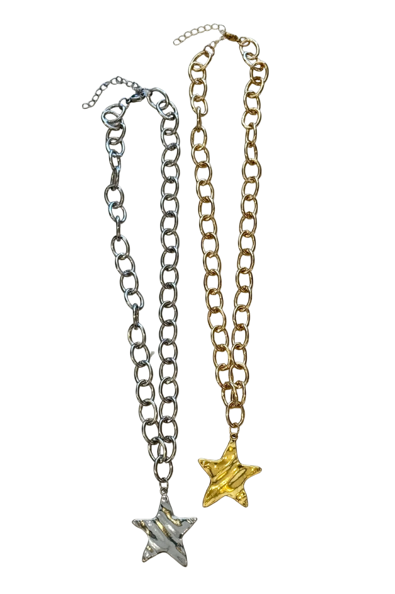 Retro Star Chunky Chain Necklace