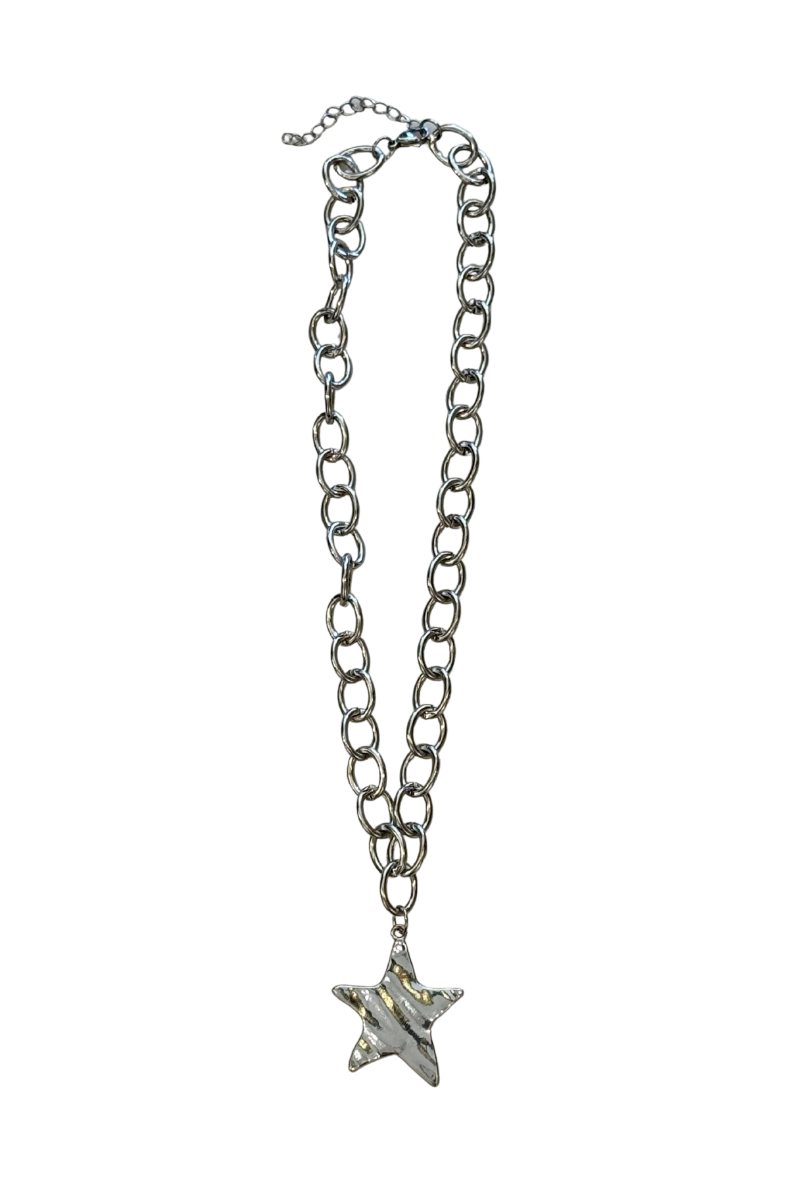 Retro Star Chunky Chain Necklace
