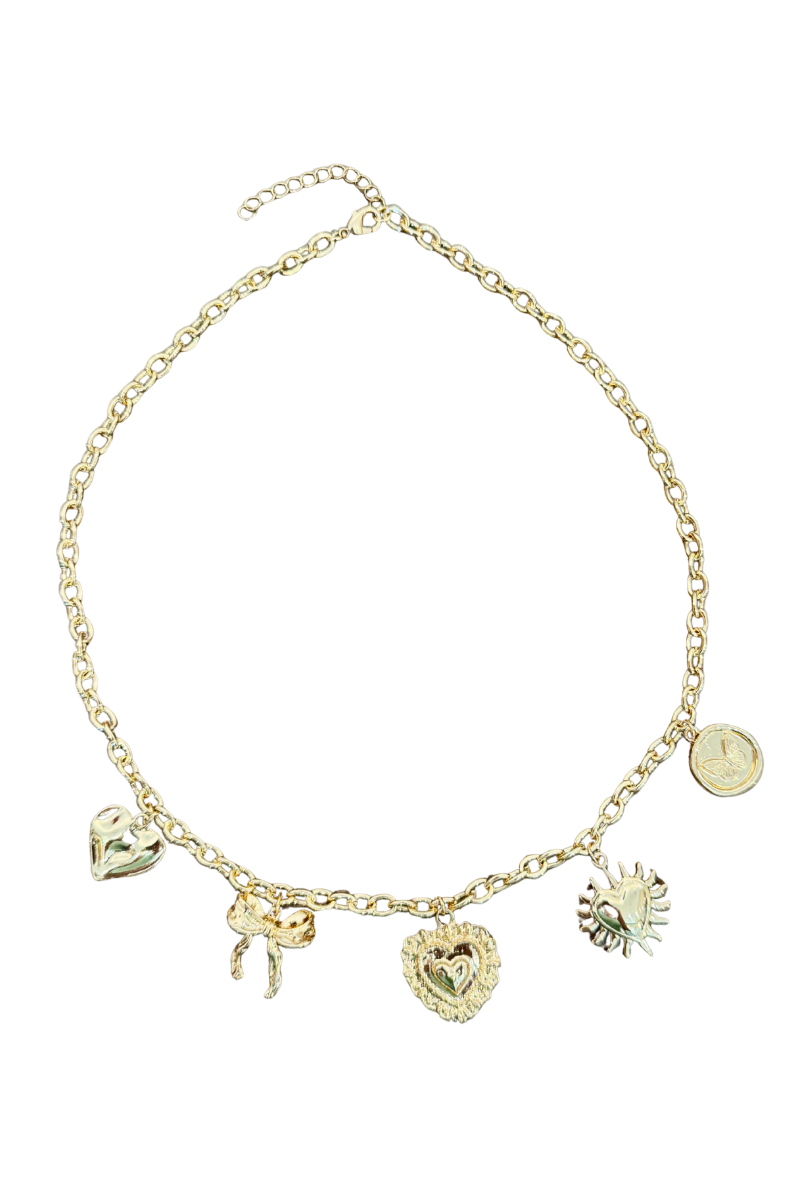 Golden Devotion Charm Necklace