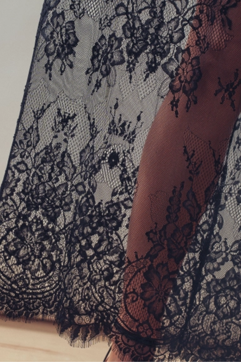 Mixed-Media T-Shirt Dress + Sheer Lace Skirt