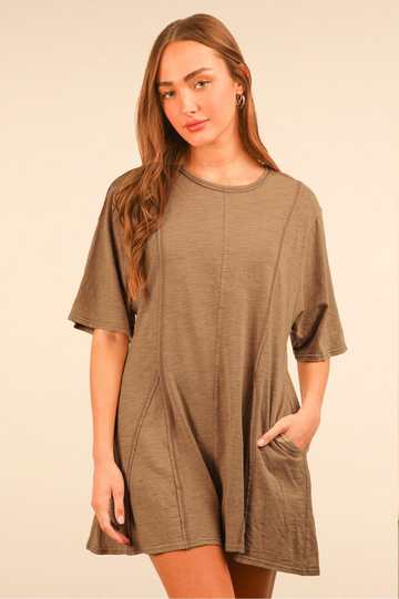 Mineral Washed Comfy Knit Romper | Final Sale