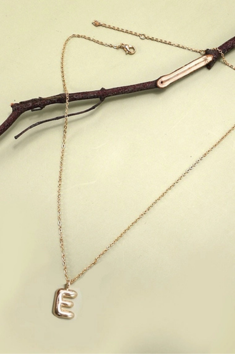 Mini Balloon Bubble Initial Necklace