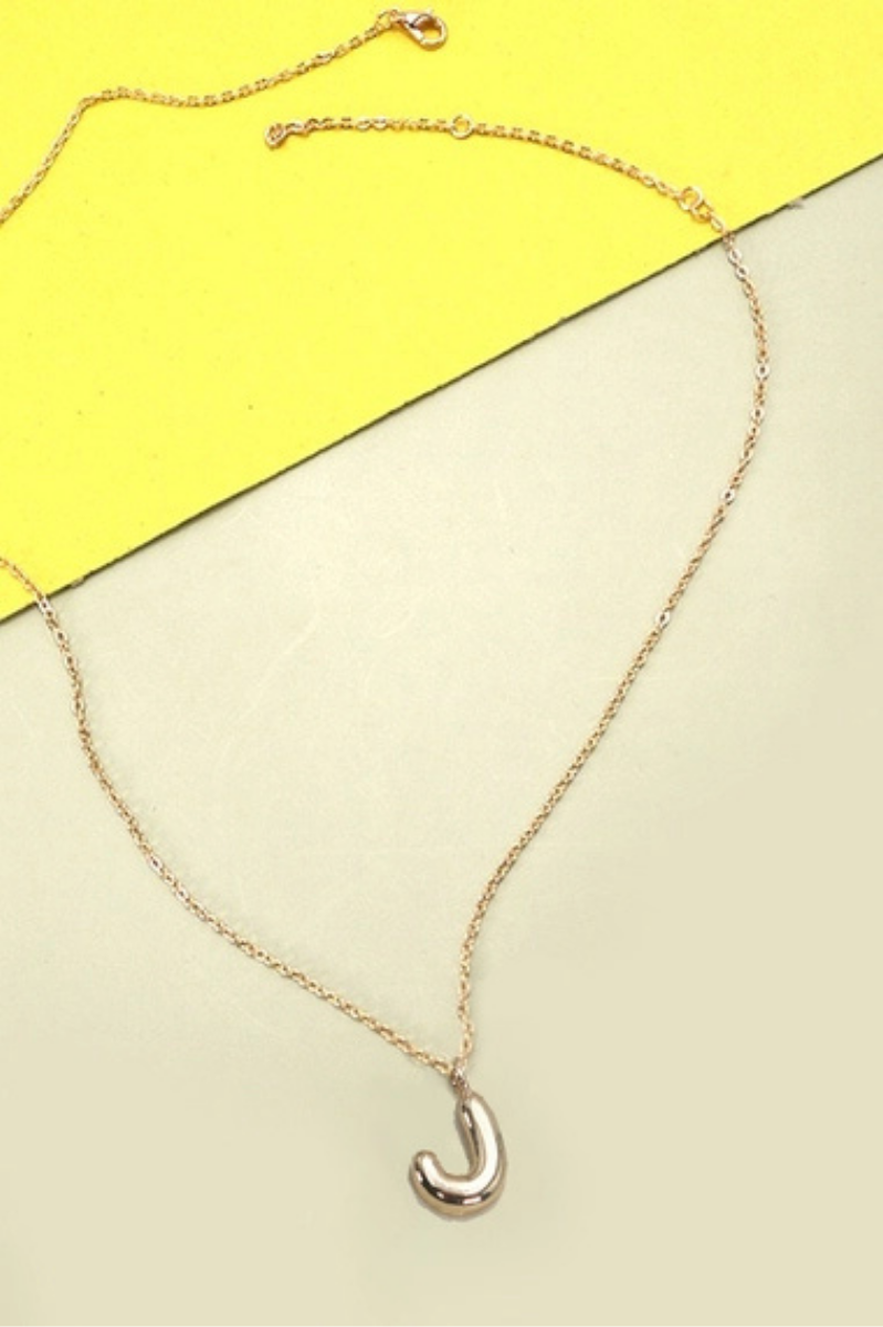 Mini Balloon Bubble Initial Necklace