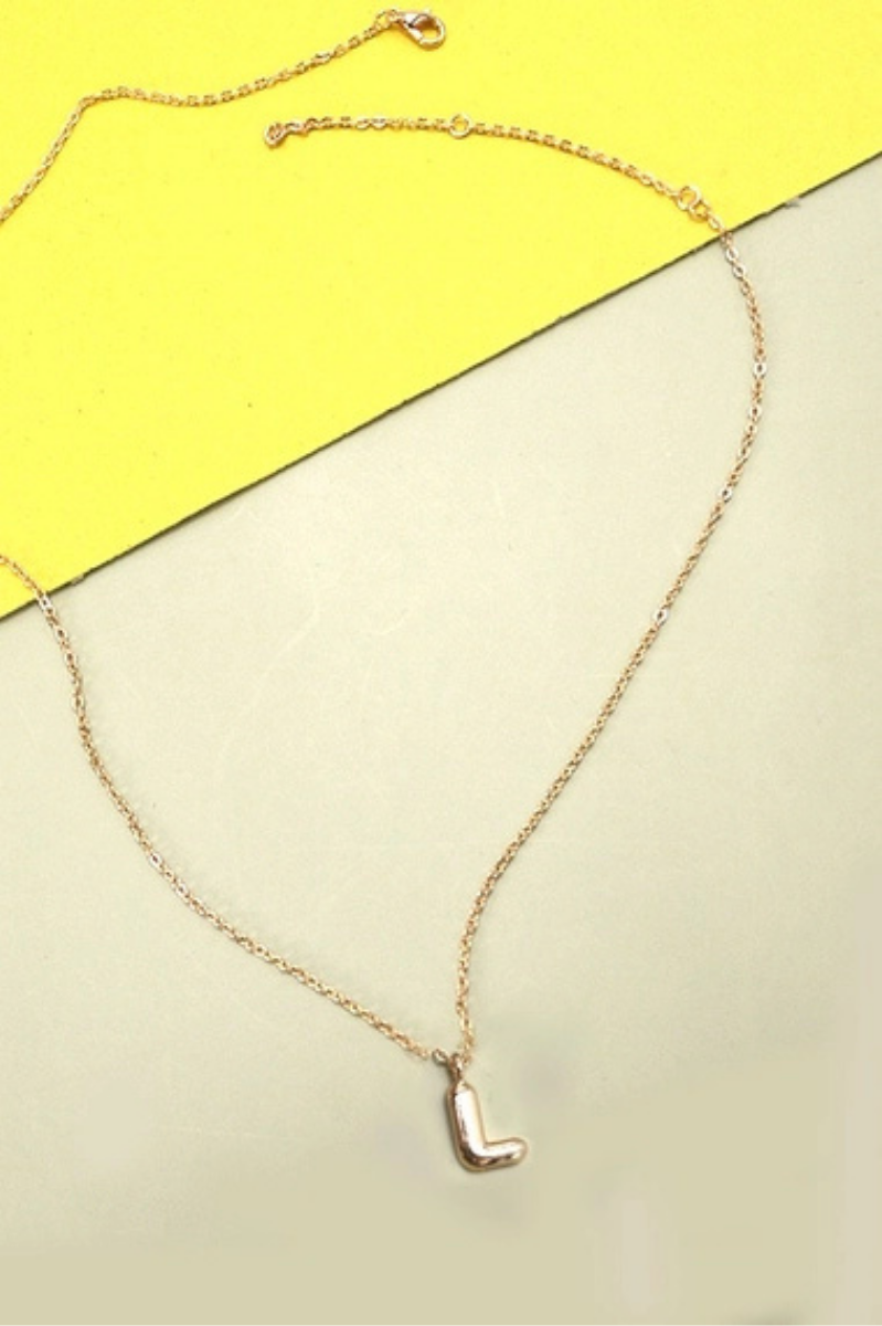 Mini Balloon Bubble Initial Necklace