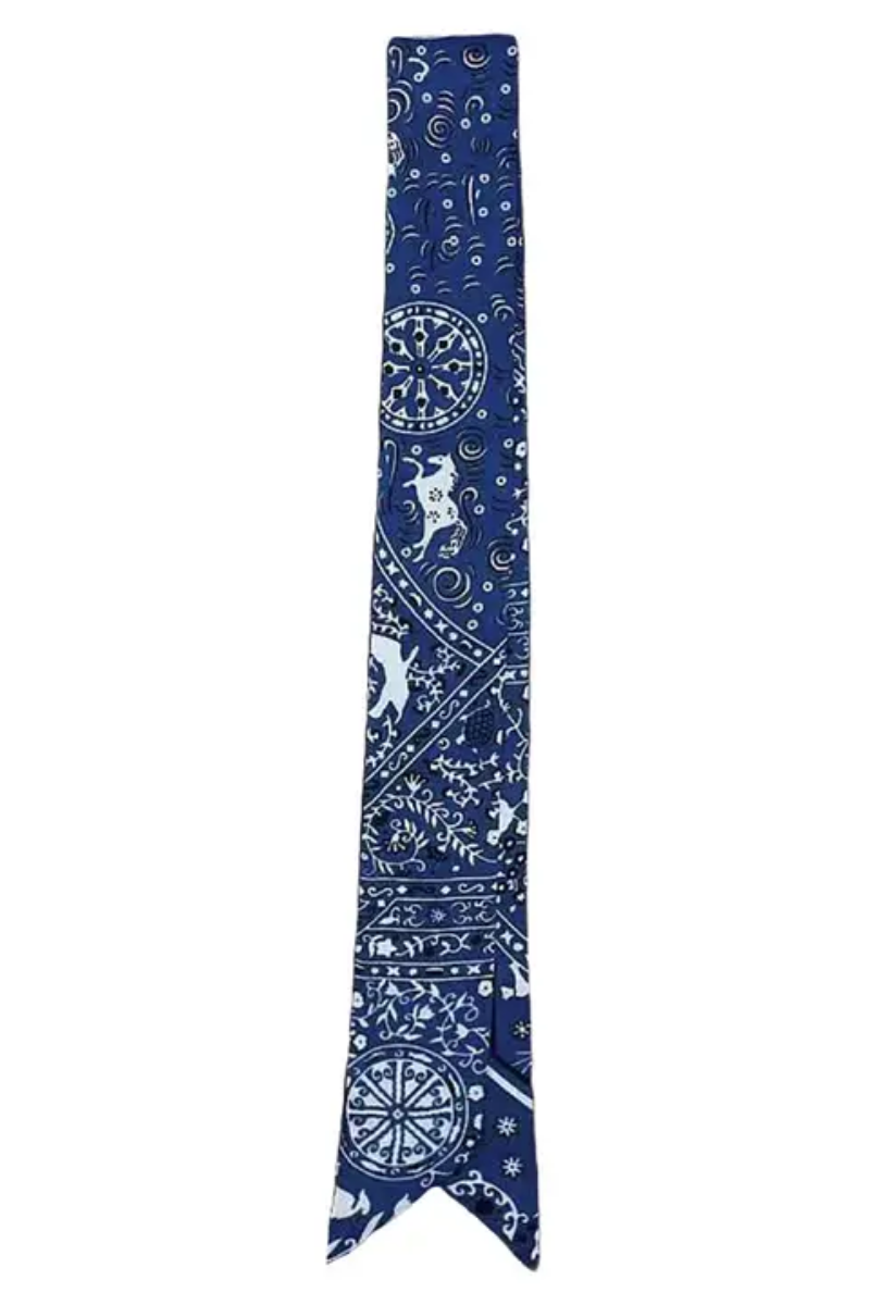 Bandana Print Skinny Scarf