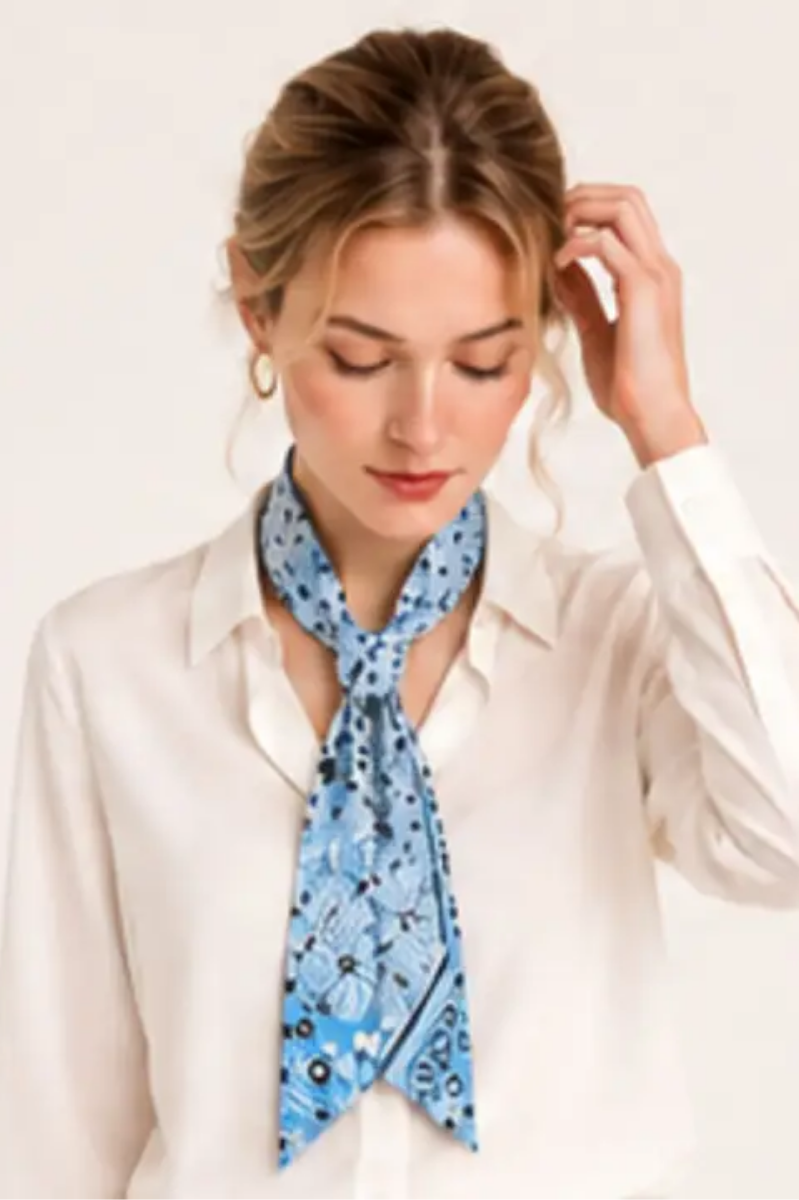 Bandana Print Skinny Scarf