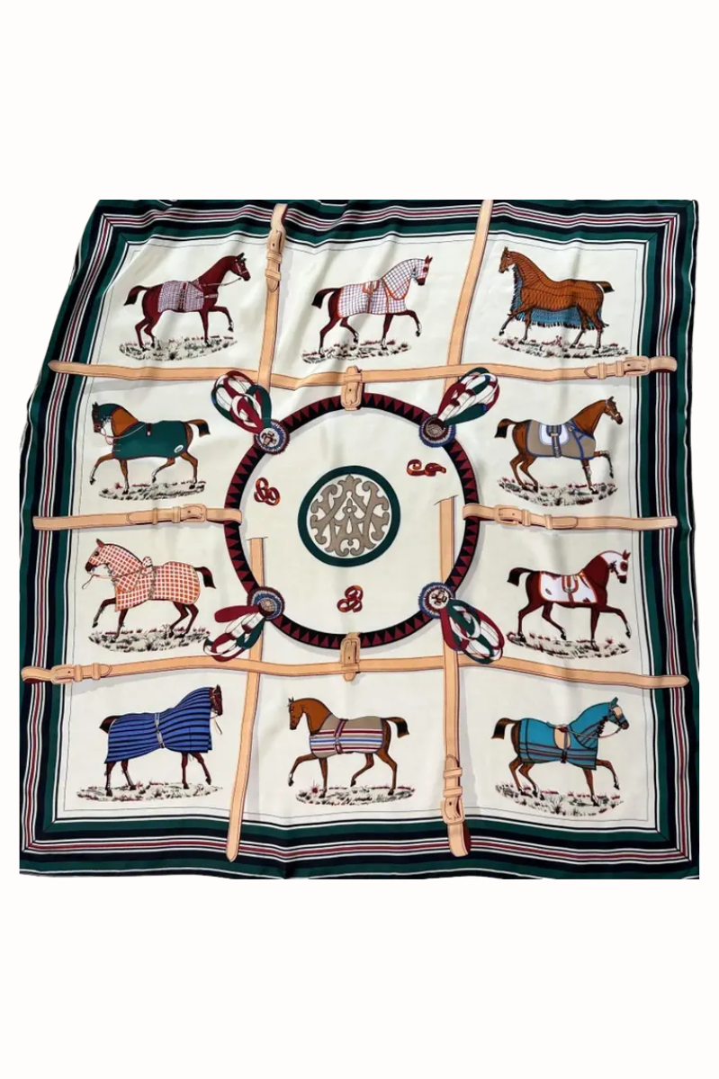 Ten Horses Silky Bandana Scarf