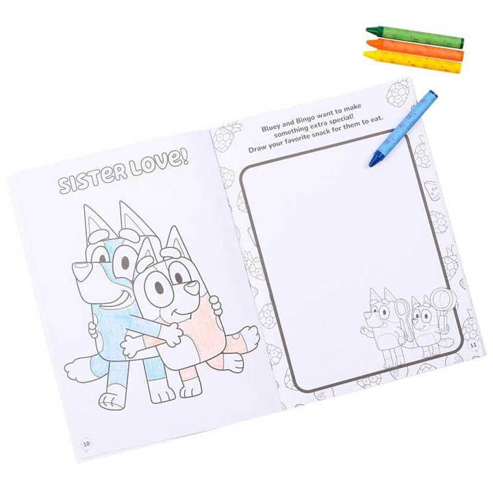 Bluey Coloring Crayon Activity Pad | Playtime with Bluey!