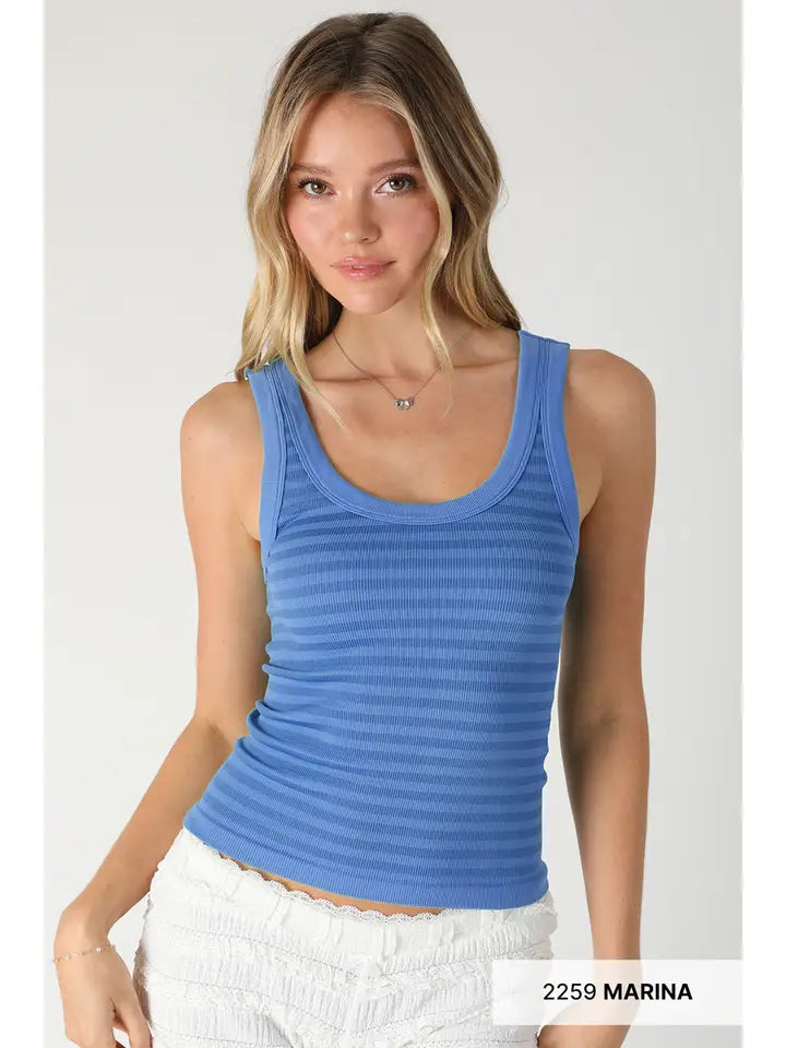 Reversible Ribbed Knit Tank Top